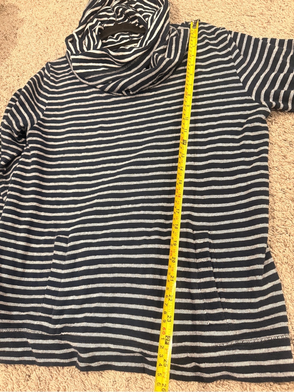 J. Crew Striped Cowl Neck Sweater - Black & White - Picture 6 of 8